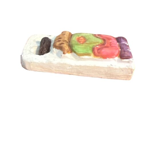 Handcrafted Ceramic Pendant Necklace Malaquita Craft Calendar Signed Mariana Cor - Picture 3 of 4